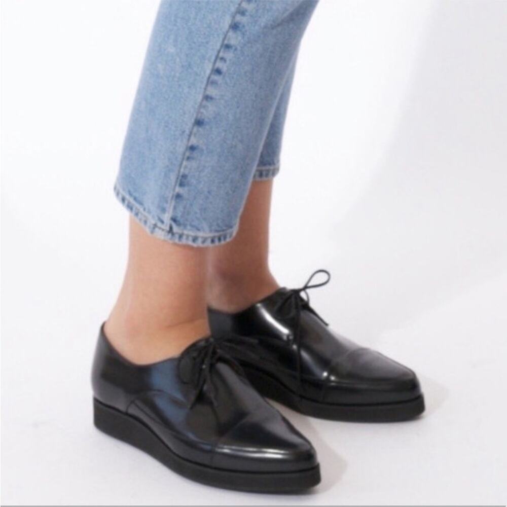 Anne Thomas London Riscio Oxford Platform Shoes 36